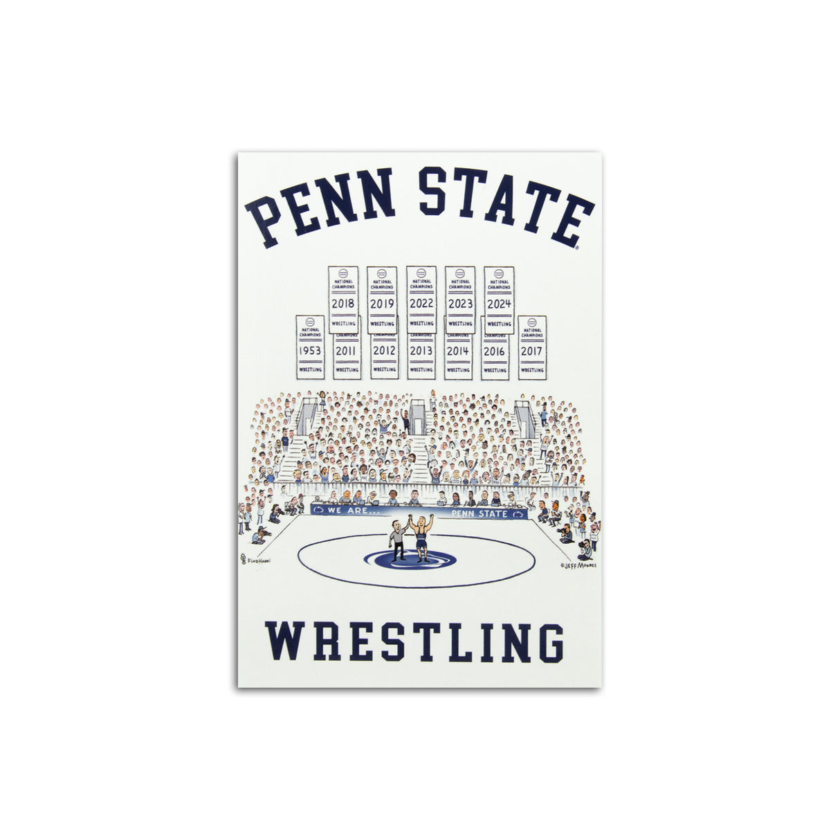Penn State Wrestling Mat JM Post Card