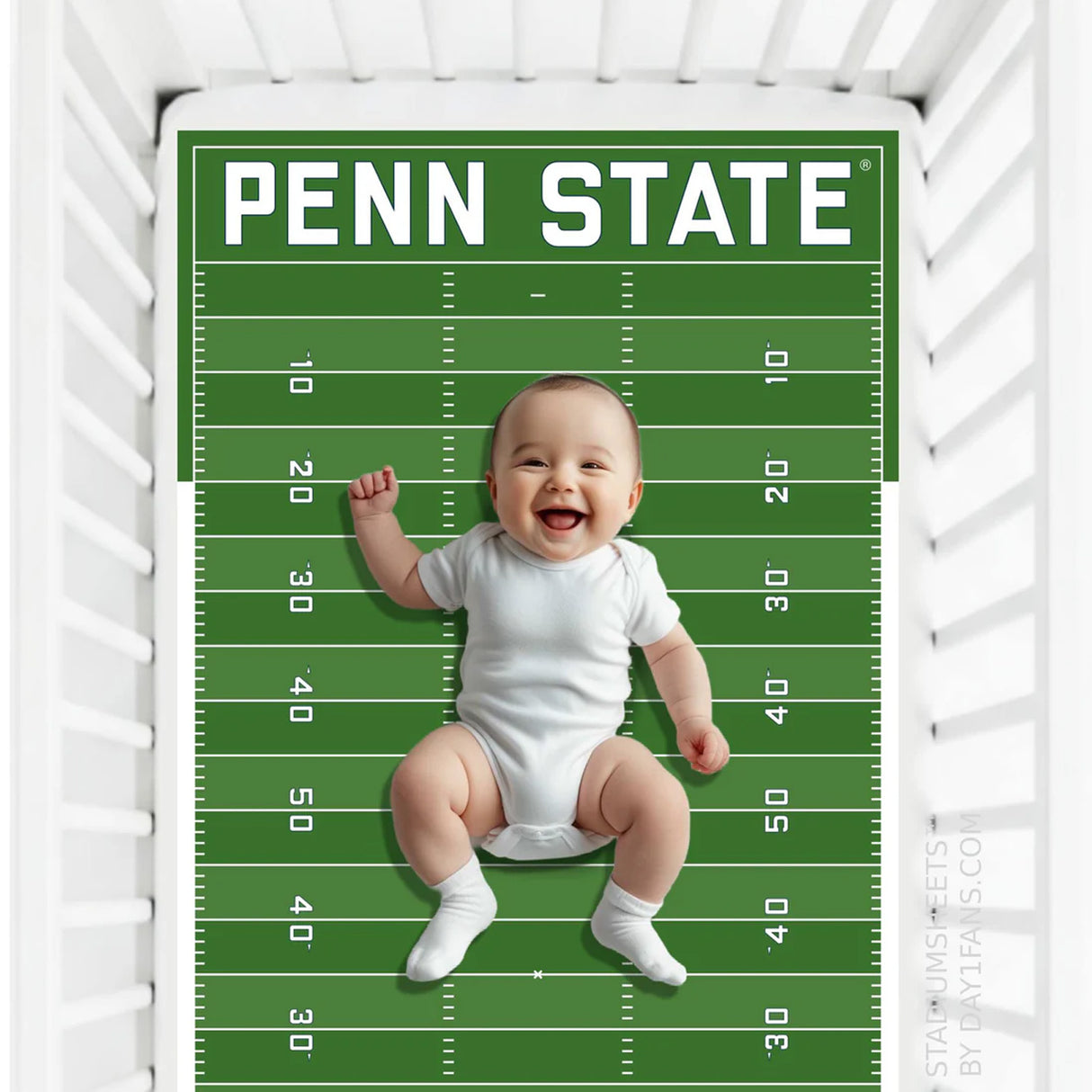 Penn State Infant Football Crib Sheet