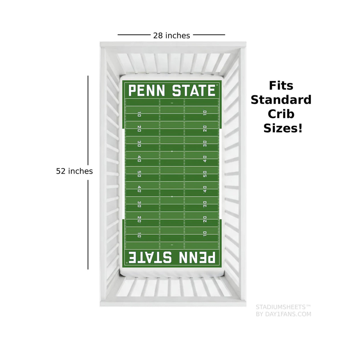 Penn State Infant Football Crib Sheet