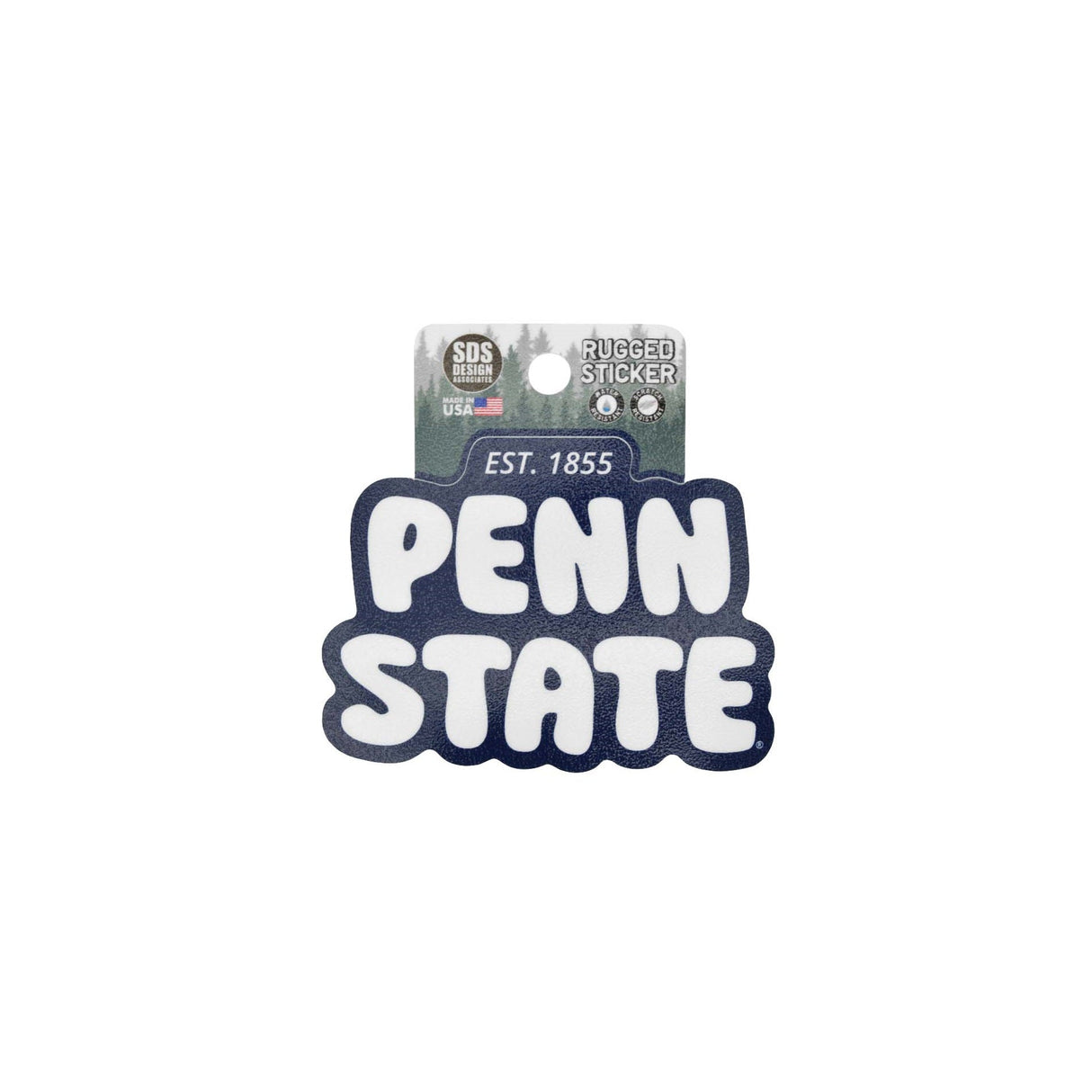 Penn State 3.5" Bubble PS Rugged Sticker