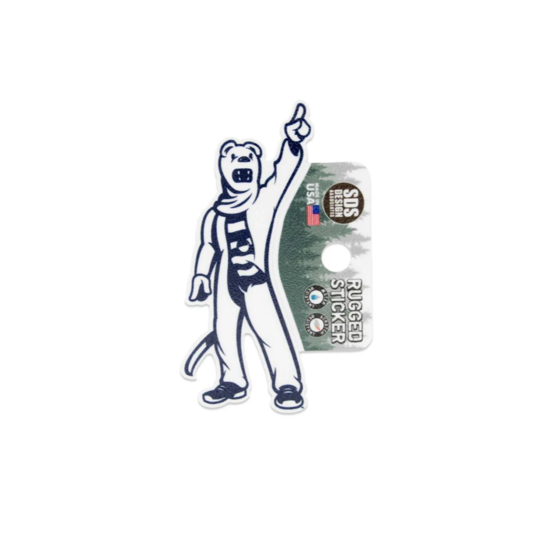 Penn State New Mascot White Nittany Lion 3.5" Rugged Sticker
