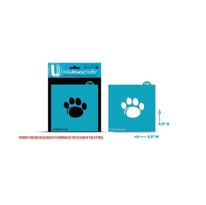 Penn State 5" x 5" Paw Stencil
