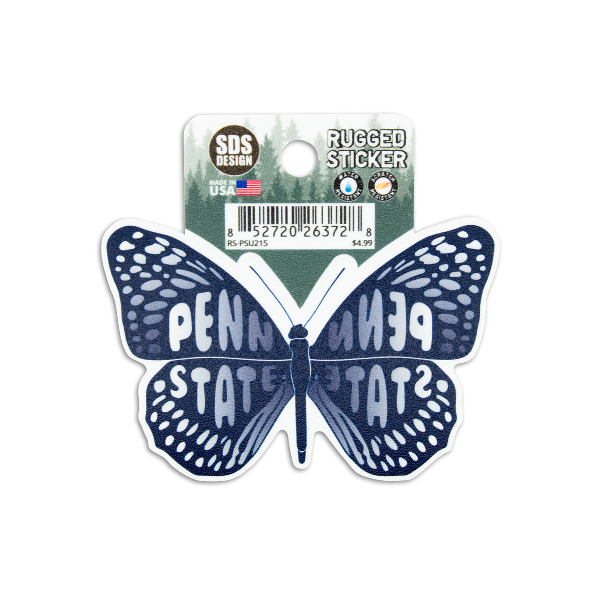Penn State Butterfly Rugged Sticker
