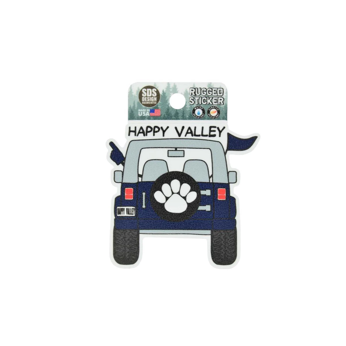 Happy Valley Rugged Jeep Sticker
