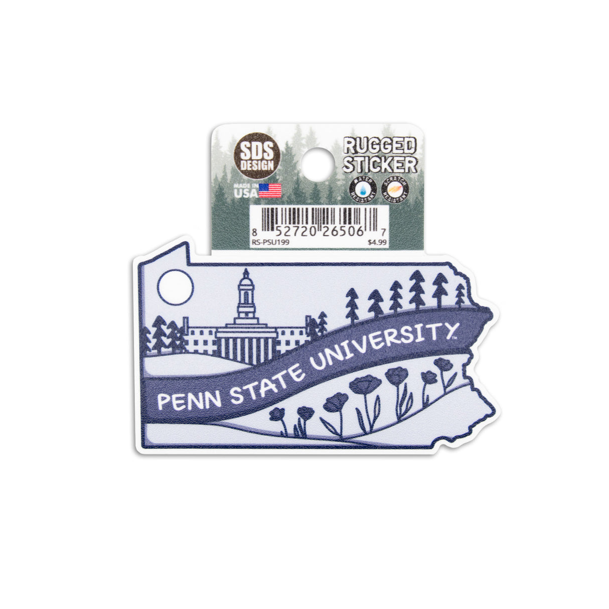 Penn State Old Main Rugged Sticker