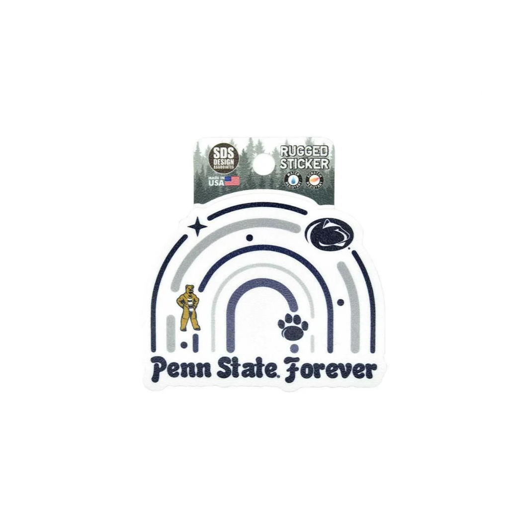 Penn State Forever Rainbow Rugged Sticker
