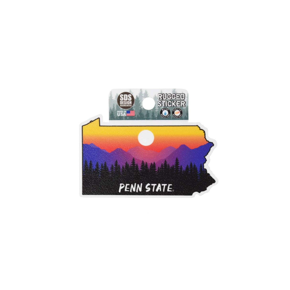 Penn State Rugged Sunset Sticker