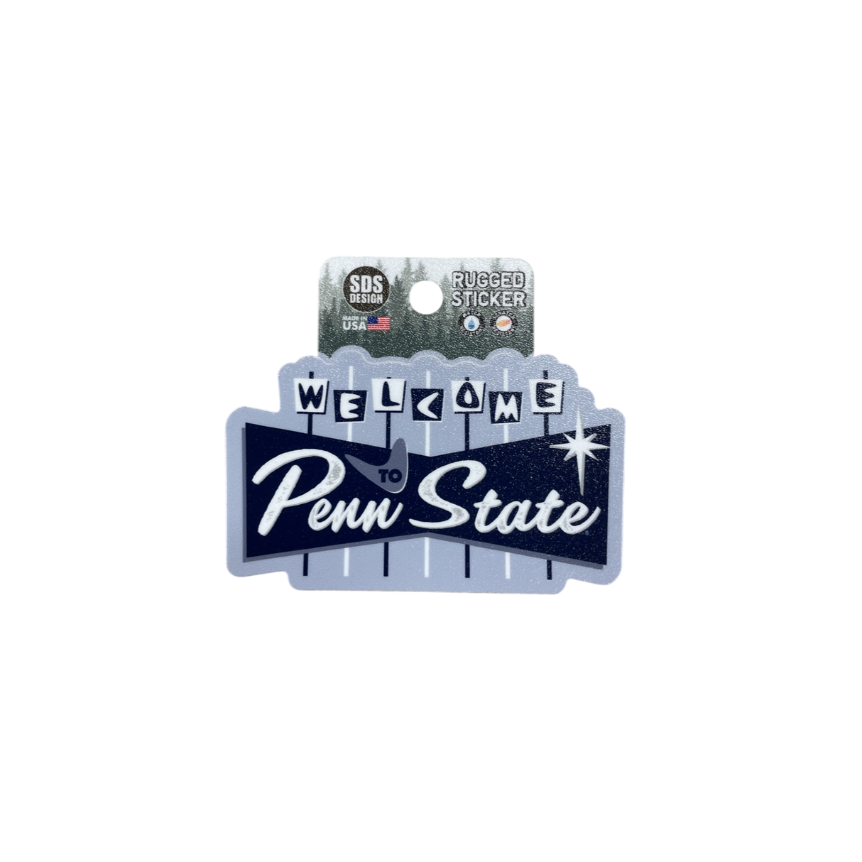 Penn State Welcome Sign Rugged Sticker