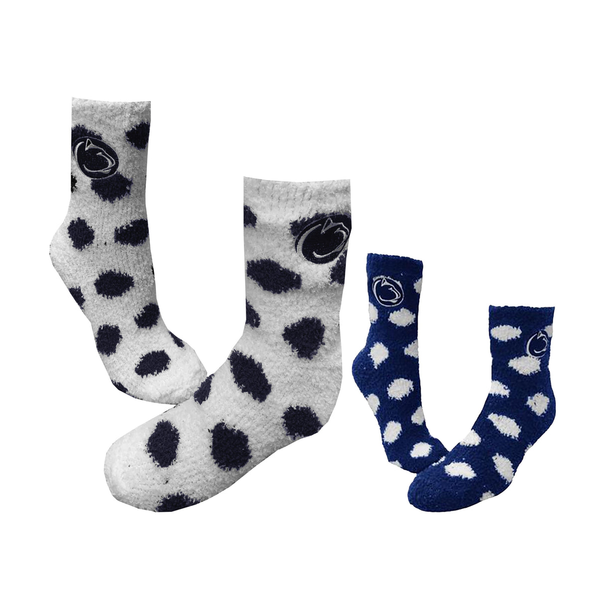 Penn State Polka Dot Fuzzy Socks