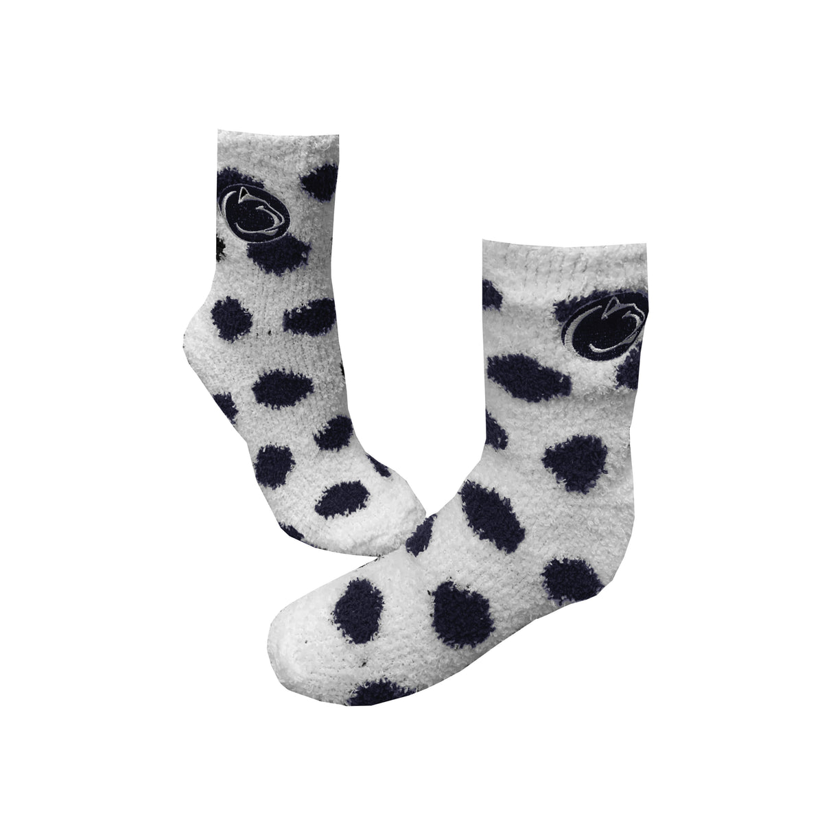 Penn State Polka Dot Fuzzy Socks