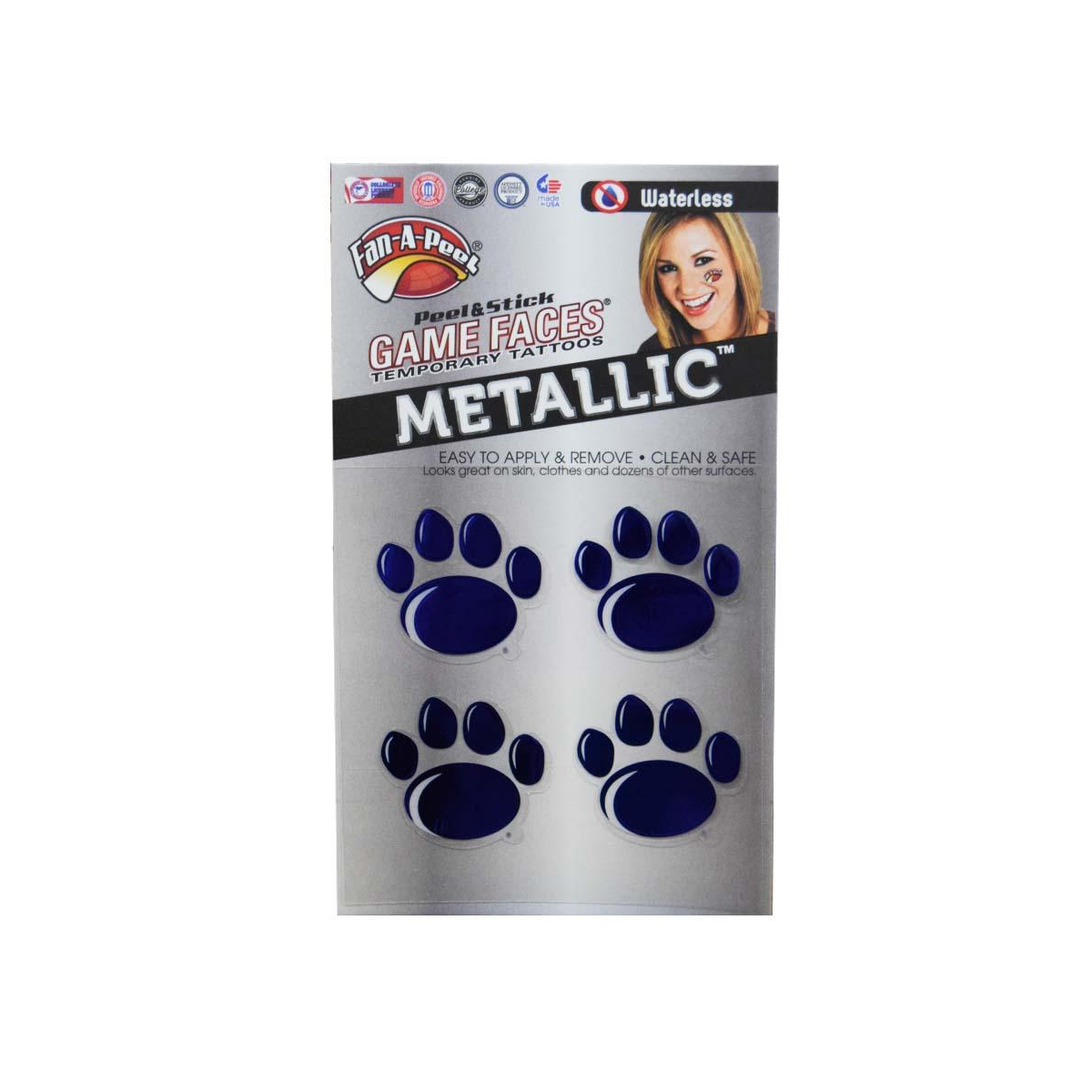 Penn State Metallic New Paw Waterless Tattoos