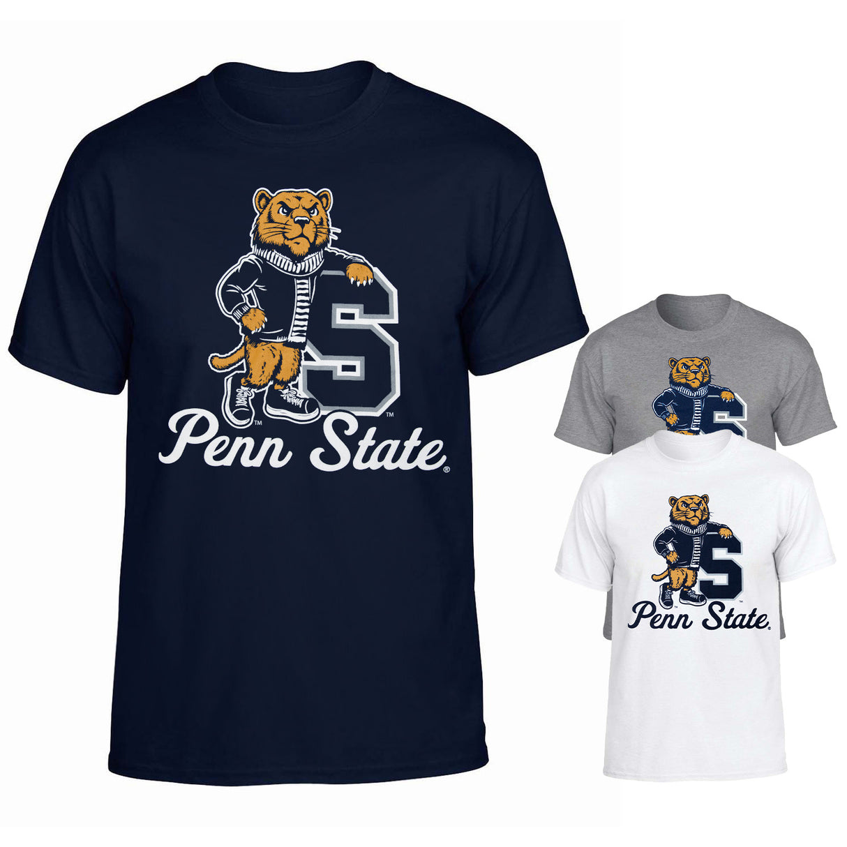 Penn State Retro Lion Block "S" T-Shirt