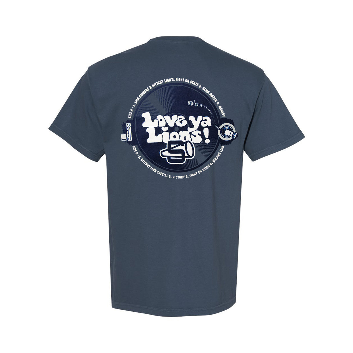 Penn State Love Ya Lions Vinyl Tracklisting T-Shirt