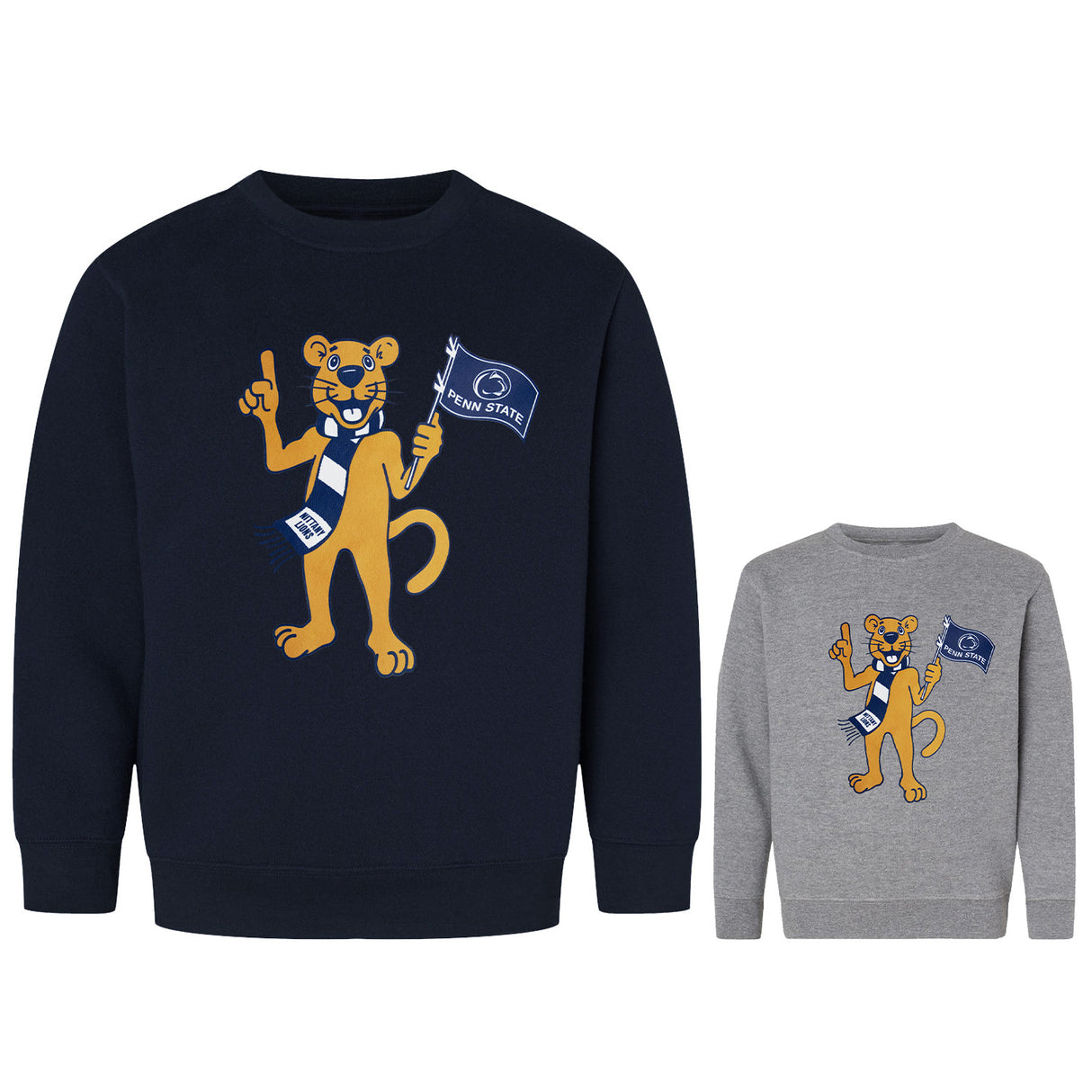 Penn State Youth Mascot Flag Crew Sweatshirt