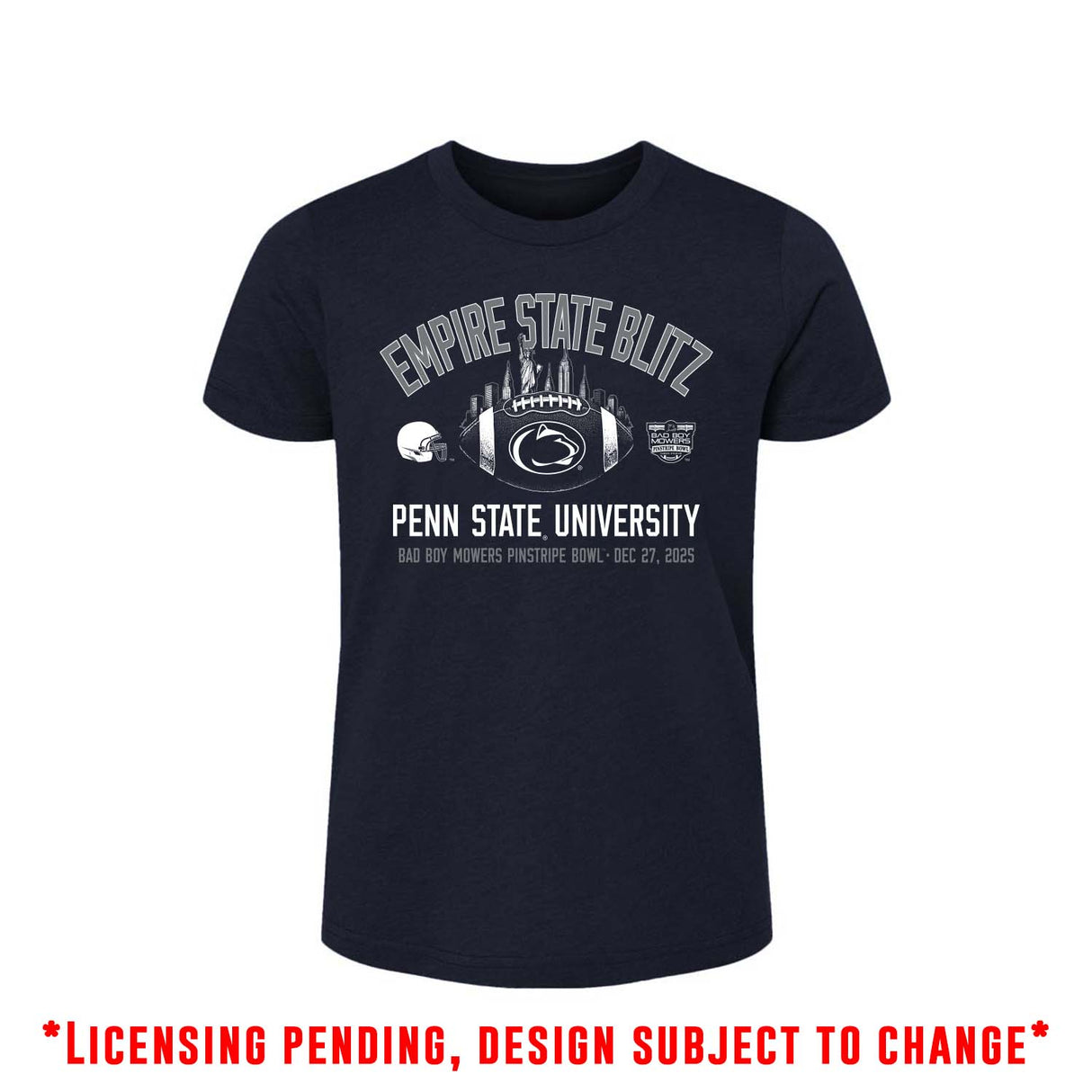 Penn State Youth 2025 Pinstripe Bowl T-Shirt