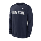 Penn State Nike Sideline Club Fleece Crew Sweatshirt