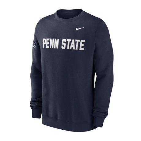 Penn State Nike Sideline Club Fleece Crew Sweatshirt