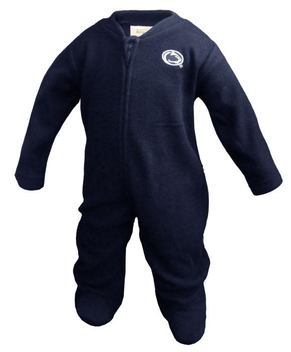 Penn State Infant Fleece Footed Romper