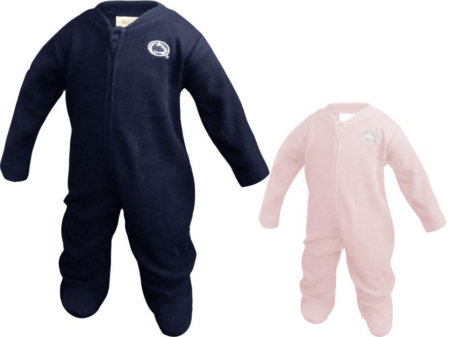 Penn State Infant Fleece Footed Romper