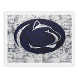 Penn State 20X24 Tom Mosser Logo White Print