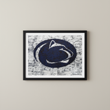 Penn State 20X24 Tom Mosser Logo White Print