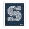Penn State 20X24 Tom Mosser Varsity "S" Print