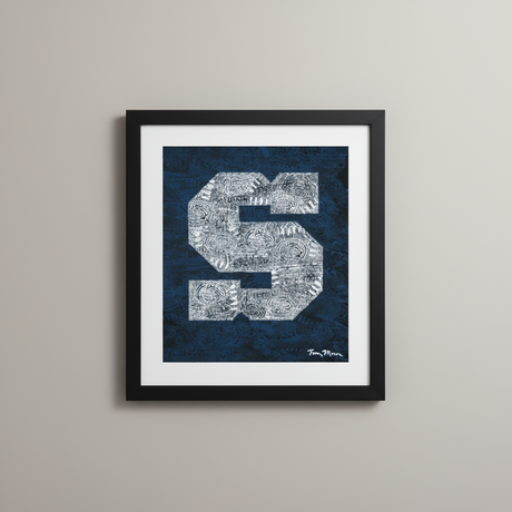 Penn State 20X24 Tom Mosser Varsity "S" Print