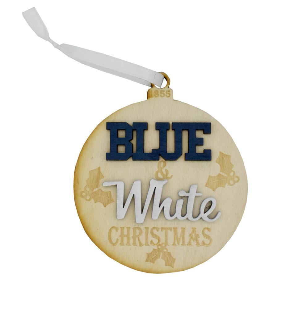 Penn State Blue & White Wood Ornament