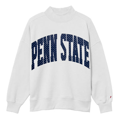 Penn State Women's Diana Polka Dot Mock-Neck Crew