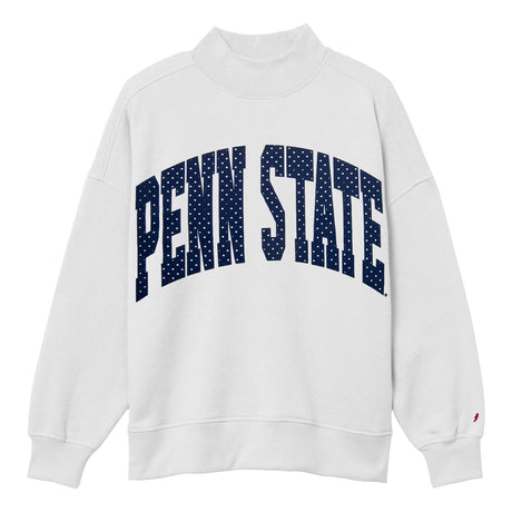 Penn State League Women's Diana Polka Dot Mock-Neck Crew