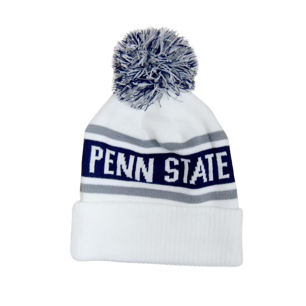 Penn State Old School White Knit Hat