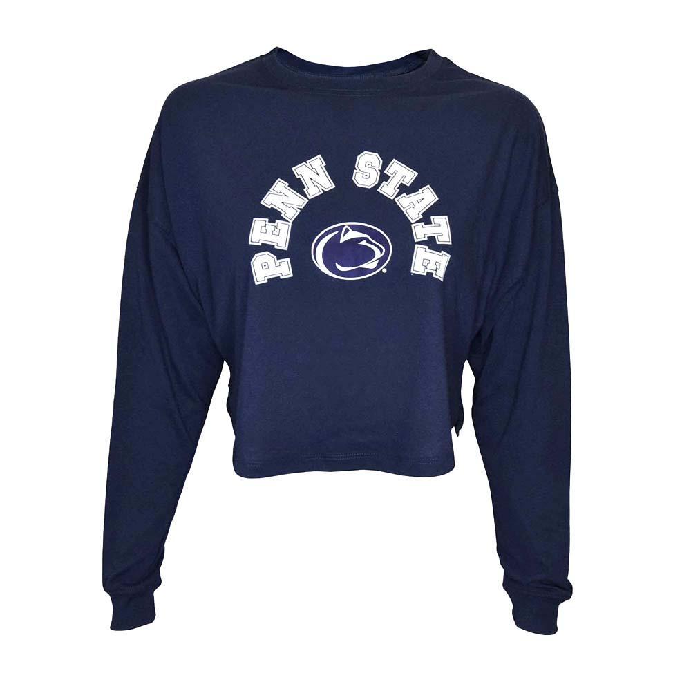 Penn State Women's Drop Shoulder Cropped Long Sleeve