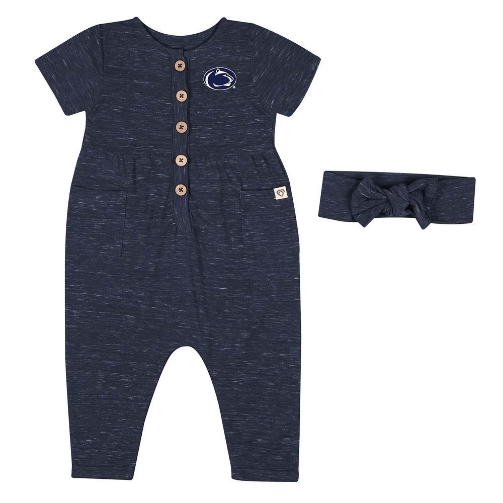 Penn State Infant Fleet Romper With Headband