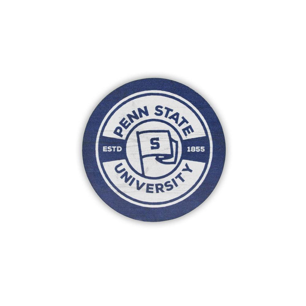 Penn State Post Grad Circle Wooden Magnet