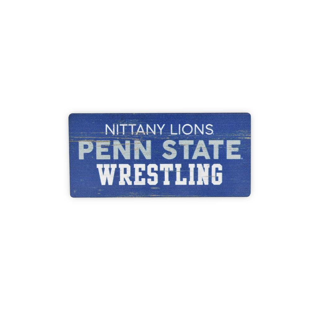 Penn State Wrestling Long Wooden Magnet