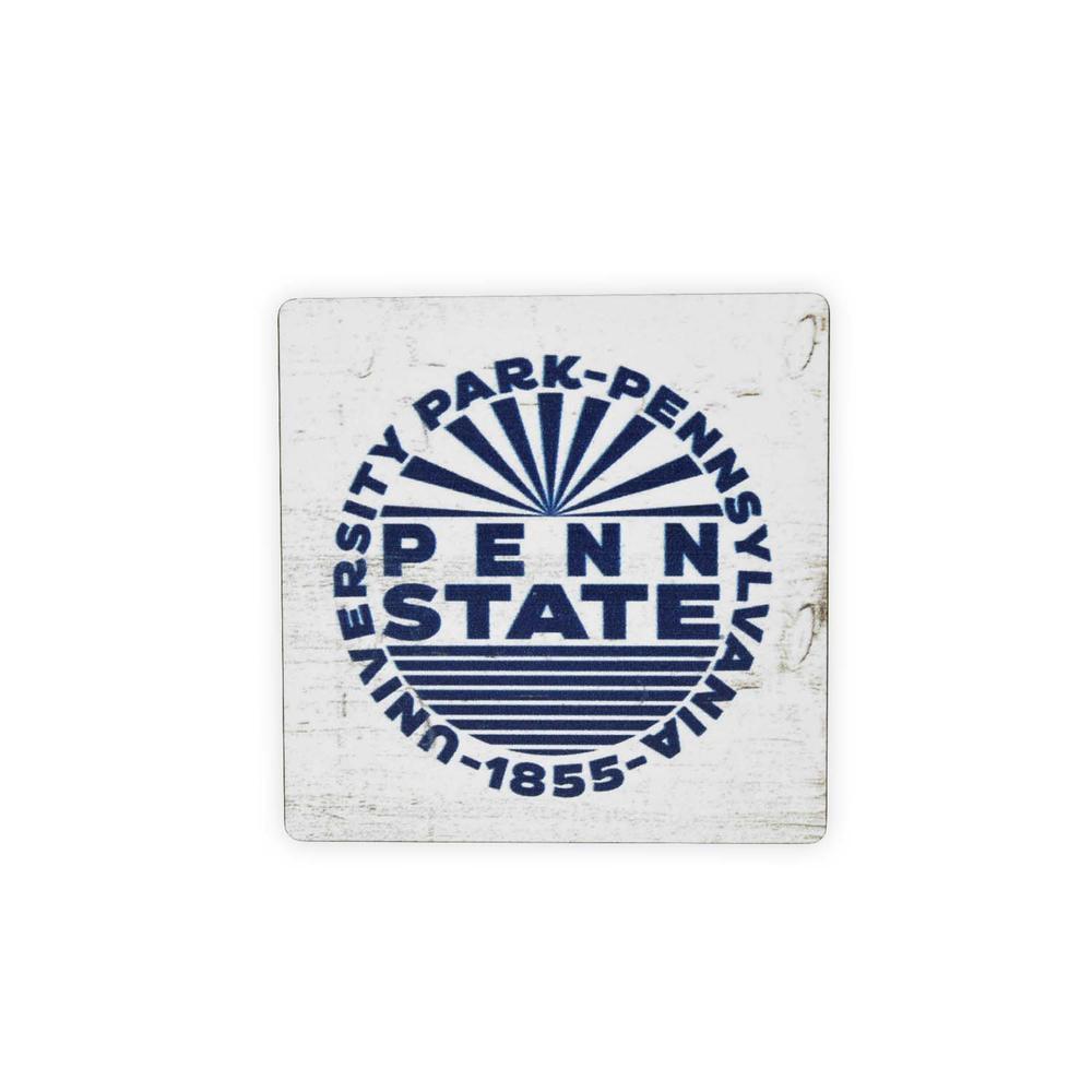 Penn State Bright and Early Square Wooden Magnet