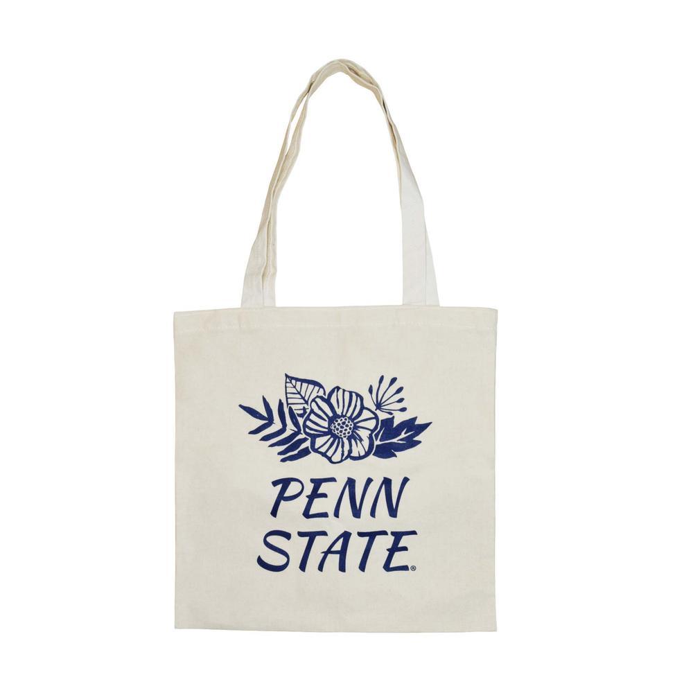 Penn State Flower Slim Canvas Tote Bag