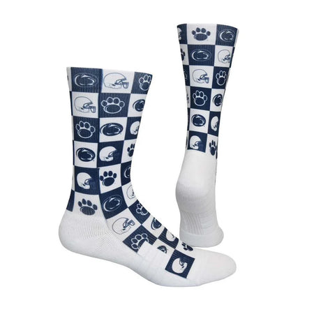 Penn State Sublimated 70's Checkerboard Crew Socks