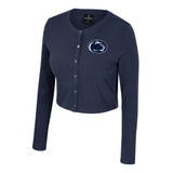 Penn State Women's Ribbed Cardigan Cropped Sweater