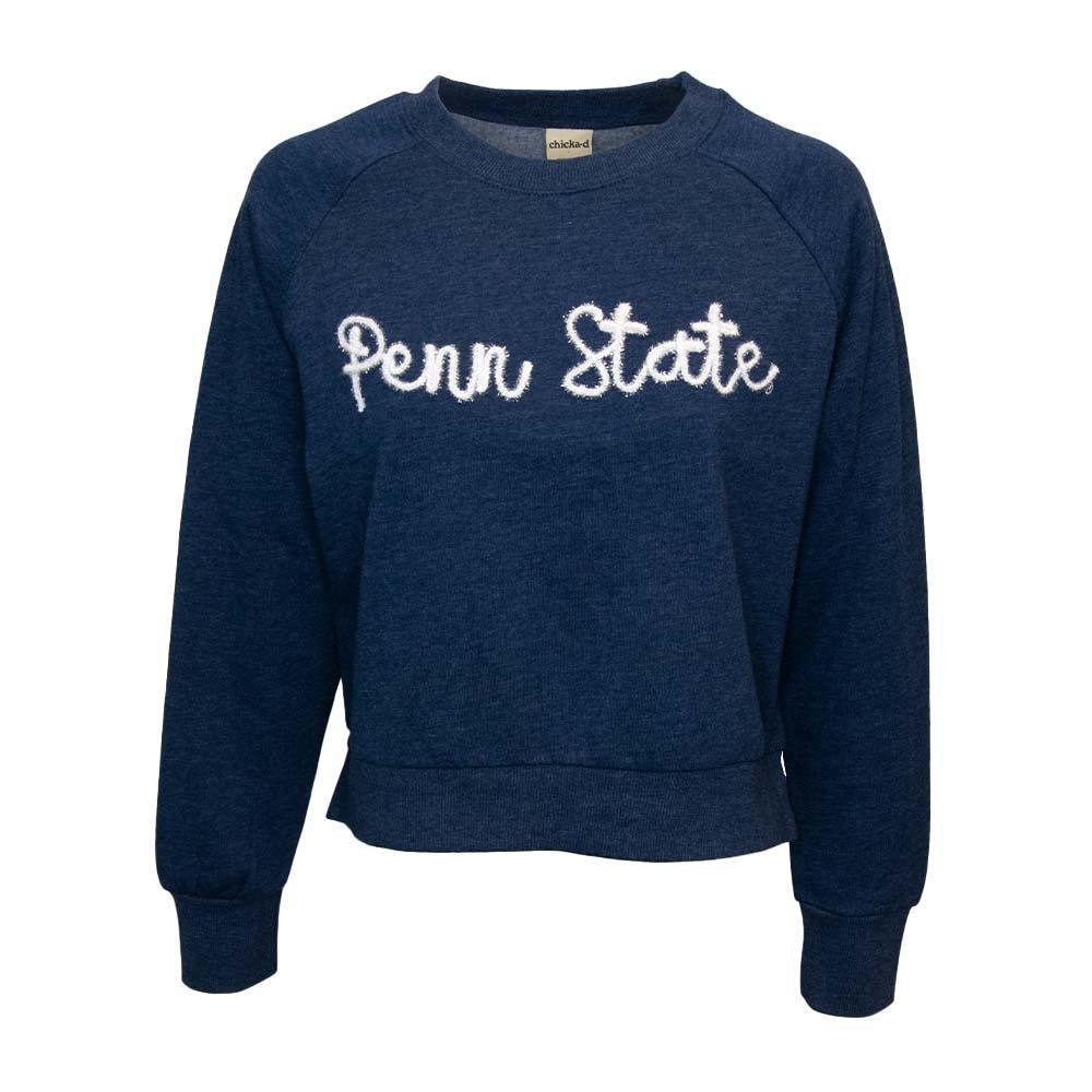 Penn State Women's Rope Embroidered Boxy Raglan Crew Sweatshirt