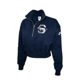Penn State Nike Women's Retro Vault "S" Cropped Quarter Zip Pullover