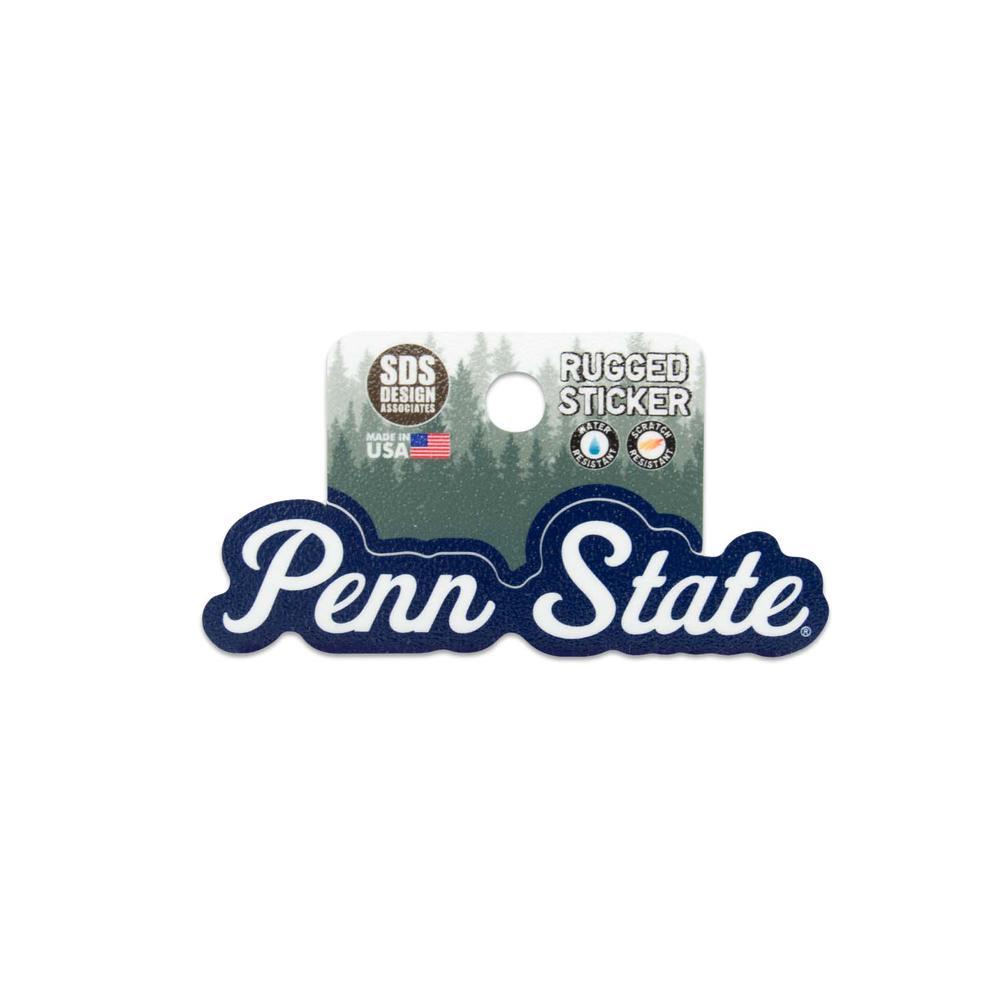Penn State Rugged Endzone Script Sticker