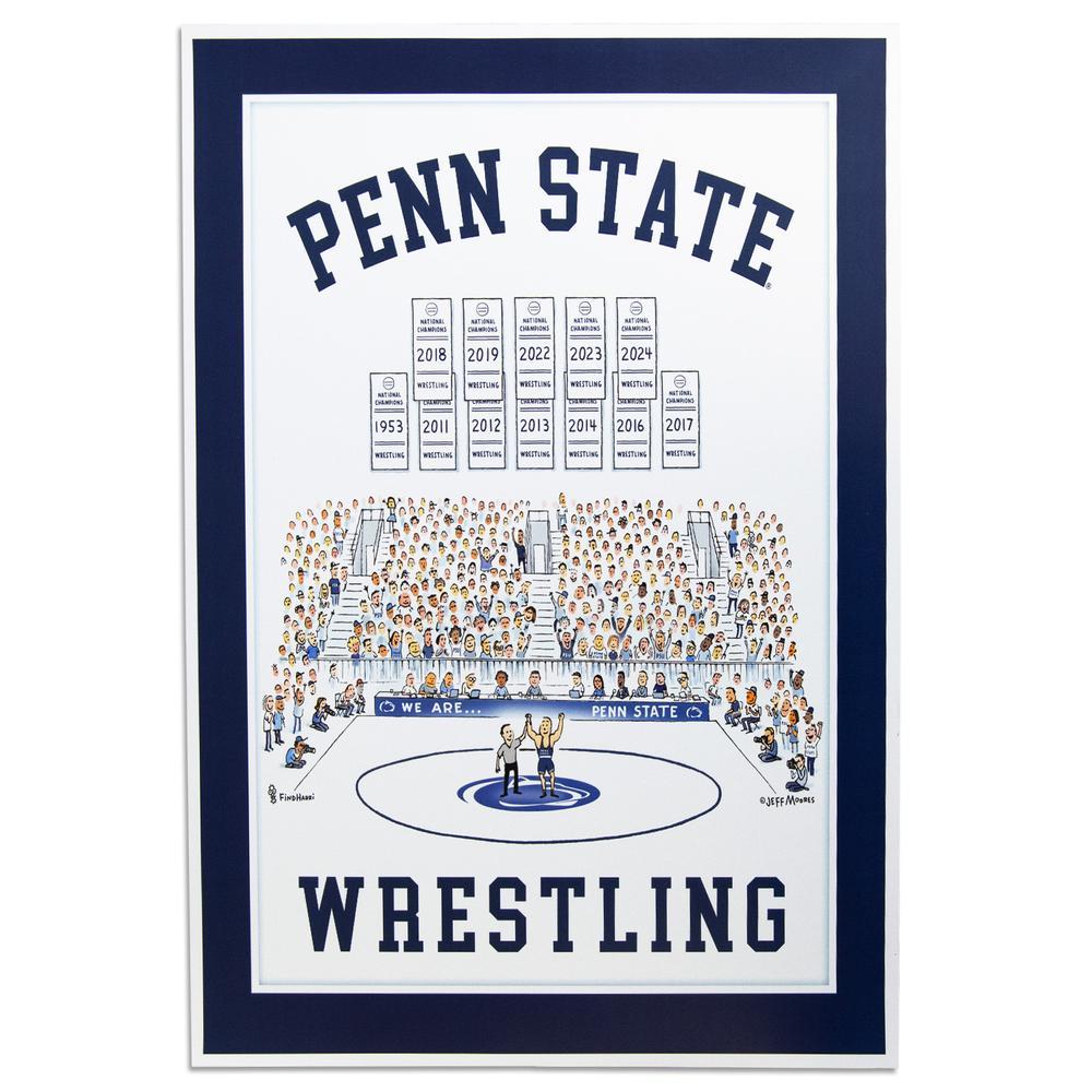 Penn State 13X19 JM Wrestling Mat Print