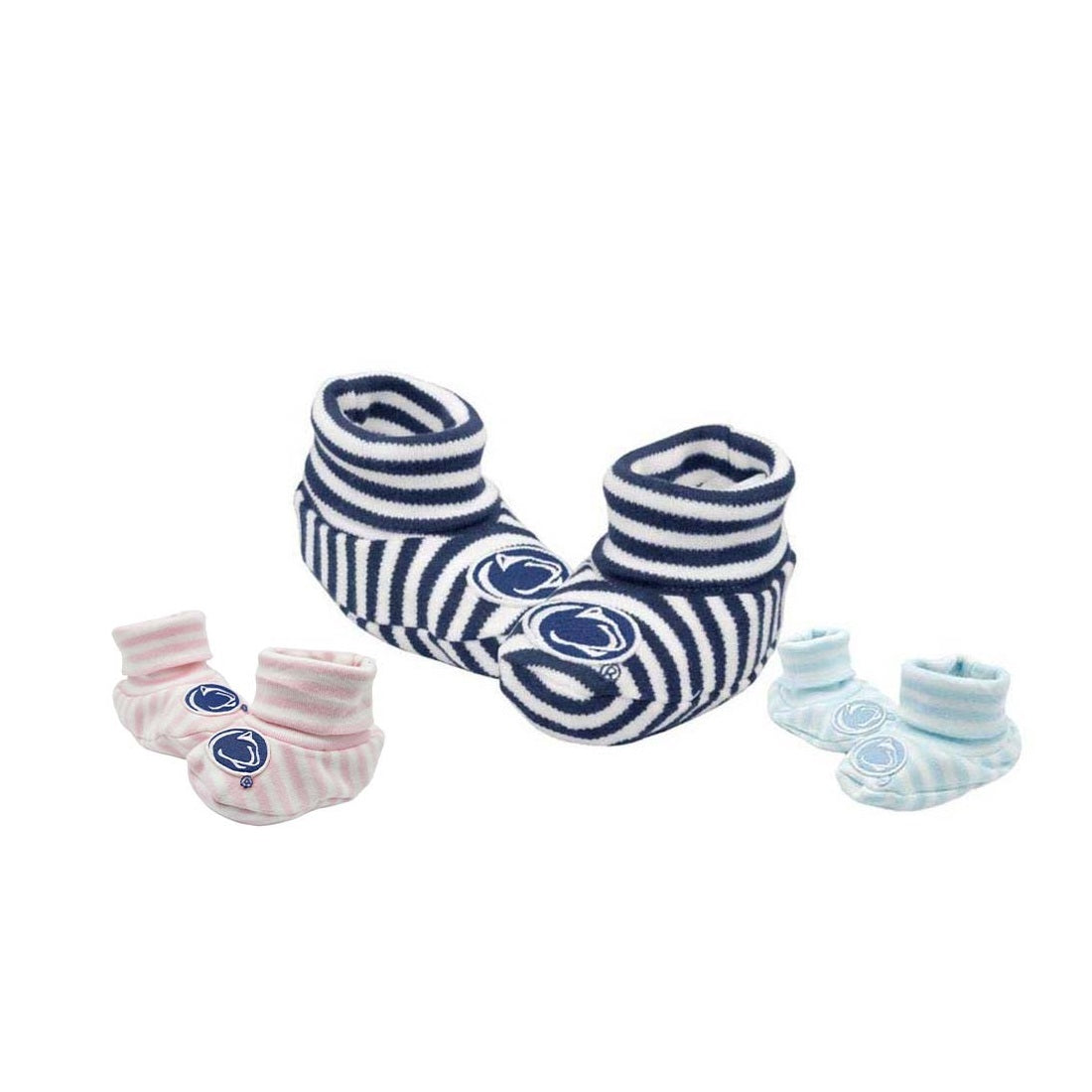 Penn State Infant Striped Booties