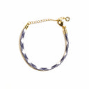 Nickel & Suede Navy and White Minimalist Paracord Bracelet