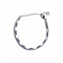 Nickel & Suede Navy and White Minimalist Paracord Bracelet