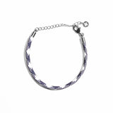 Nickel & Suede Navy and White Minimalist Paracord Bracelet