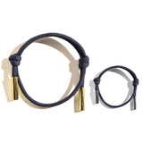 Nickel & Suede Navy Paracord Bracelet