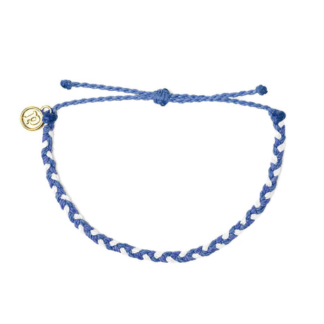 Pura Vida Navy and White Braided Bracelet