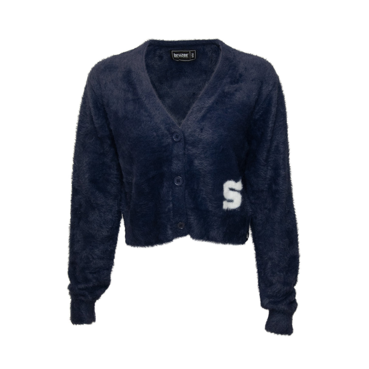 Penn State Women's Fuzzy Block "S" Cropped Cardigan